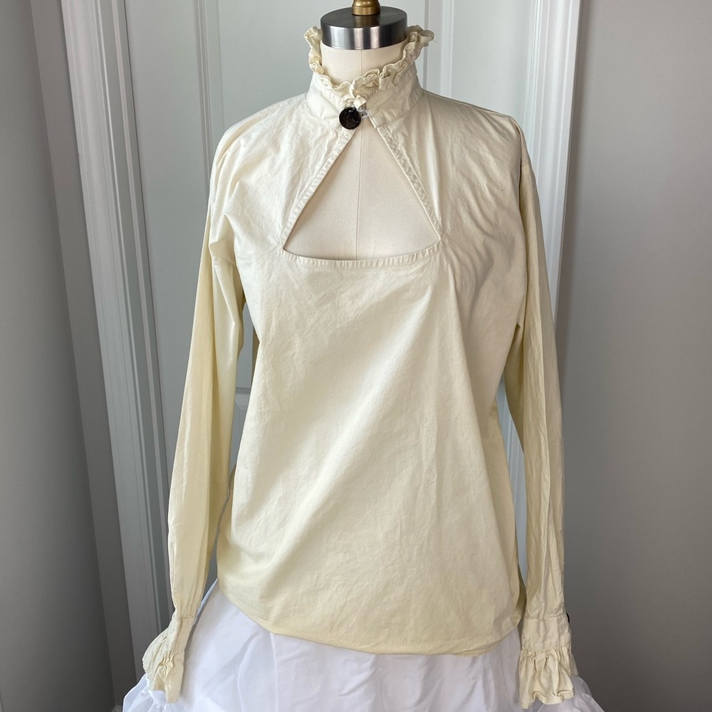 High Collared Elizabethan Tudor Renaissance Steampunk Blouse
